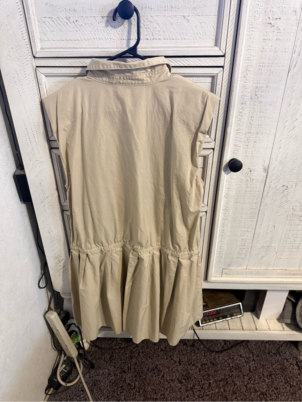 Divided Beige Sleeveless Mini Dress